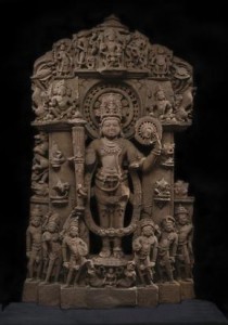 India, Vishnu and His Avatars, c. 10th century, red sandstone, the Museum of Fine Arts, Houston, Museum purchase funded by the Agnes Cullen Arnold Endowment Fund.