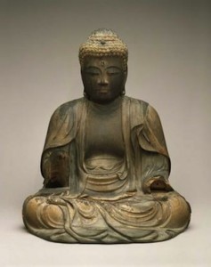 Koei (Unkei IX), Amida, 1472, carved wood with traces of polychrome, the Museum of Fine Arts, Houston, Museum purchase funded by the Brown Foundation Accessions Endowment Fund.