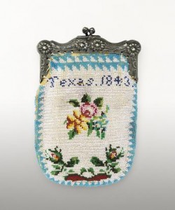   Unknown, Beaded Purse, c. 1843, glass beads, nickel silver, and textile support, the Museum of Fine Arts, Houston, Bayou Bend Collection, gift of William J. Hill.