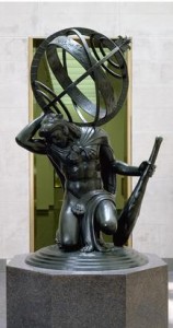   Paul Manship, Hercules Upholding the Heavens, 1918, bronze, the Museum of Fine Arts, Houston, gift of Mrs. Mellie Esperson. © Estate of Paul Manship Fiduciary Trust