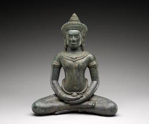   Cambodian, Buddha of Healing (Bhaisajyaguru), early 12th century, bronze, the Museum of Fine Arts, Houston, Museum purchase with funds provided by the Museum Collectors, Joan and Stanford Alexander, Margaret Alkek, Ann and John Bookout III, Billye J. Bowman, Terry Ann Brown, Leslie and Brad Bucher, Mr. and Mrs. Peter R. Coneway, Michael W. Dale, Ellena P. Dickerson, Mr. and Mrs. W. G. Dunkum III, Carol and Dave Fleming, Mr. and Mrs. Alfred C. Glassell, Jr., Dr. Margaret Ann Goldstein, Frank J. Hevrdejs, Marjorie G. Horning, Cecily E. Horton, Kathryn and Jim Ketelsen, Mrs. William S. Kilroy, Mr. and Mrs. William B. McNamara, Diane and John Riley, Mrs. Henry K. Roos, Mr. and Mrs. Robert P. Ross, Jr, Donald and Shirley Rose, Steven W. Sanders, Mr. and Mrs. Richard P. Schissler, Jr., Donna S. Scott, Mr. and Mrs. Timothy J. Unger, Mr. and Mrs. W. Temple Webber, Jr., the Abe and Rae Weingarten Fund, and the Cyvia and Melvyn Wolff Family Foundation in recognition of the 25th Anniversary of the Museum Collectors