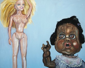 Thedra Cullar-Ledford, "Blondes Have More Fun," 2011. Oil on canvas, 48x60 inches. Private Collection, Houston.